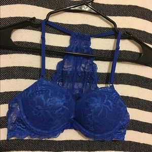Blue Lace Victoria Secret Pink Push-up Bra